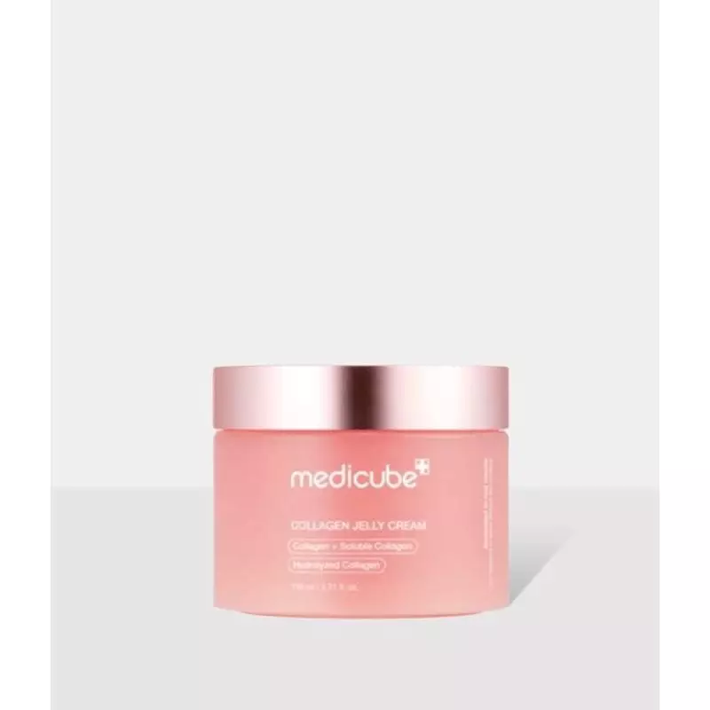 Packshot de la crème gelée au collagène Medicube 110 ml, soin hydratant anti-âge.