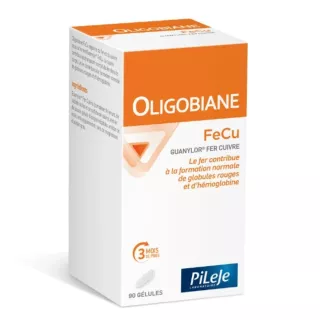 Oligobiane FeCu PiLeJe - Apports en fer - 90 gélules