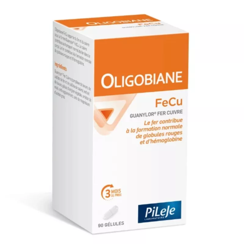 Oligobiane FeCu PiLeJe - Apports en fer - 90 gélules