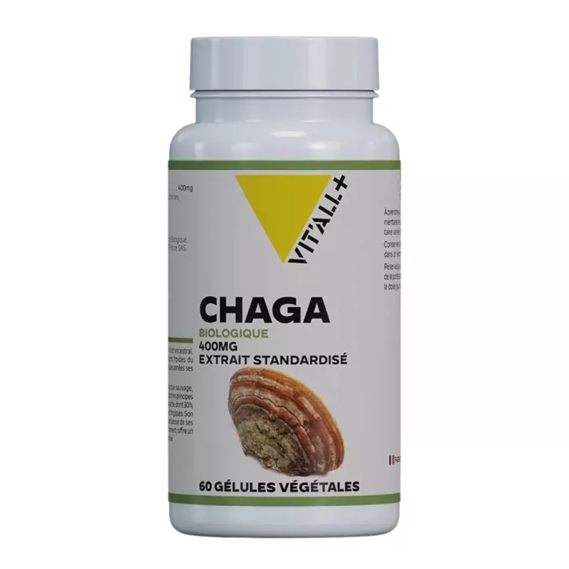 Chaga Bio 400mg Vit'All+ - Défenses immunitaires - 60 gélules végétales