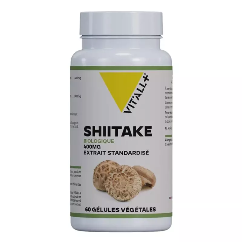 Shiitaké Bio 400mg Vit'All+ - Défenses immunitaires - 60 gélules végétales