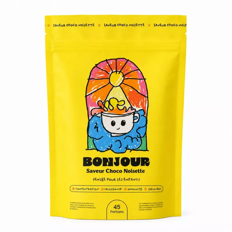 Poudre pour boisson instantanée choco noisette Bonjour Drink Kids - 15 portions