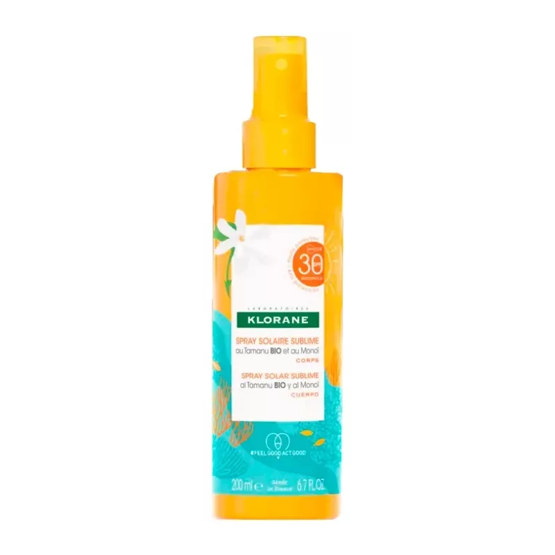 Spray solaire Klorane SPF30 invisible - Hydratation & protection UV