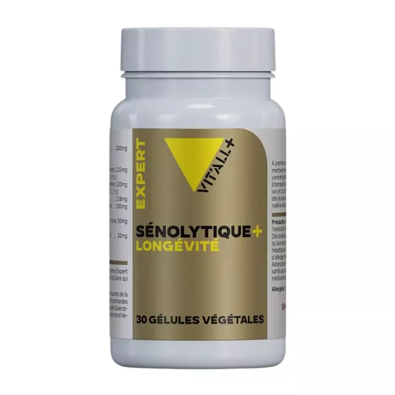 Sénolytique+ Longévité Vit'All+ - Renouvellement cellulaire & tissulaire - 30 gélules végétales