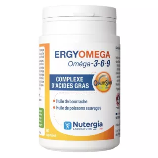 Ergyomega Oméga-3-6-9 Nutergia - Acides gras essentiels & antioxydants - 90 capsules