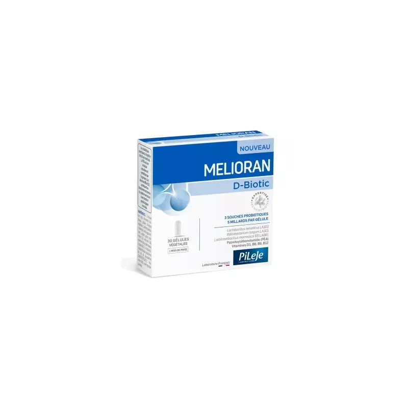 Melioran Psychobiotic Pileje - Situations de stress régulier avec anxiété - 30 gélules