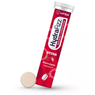 Hydrafizz Hydra Fraise UPSA - Hydratation et vitalité - 16 comprimés effervescents