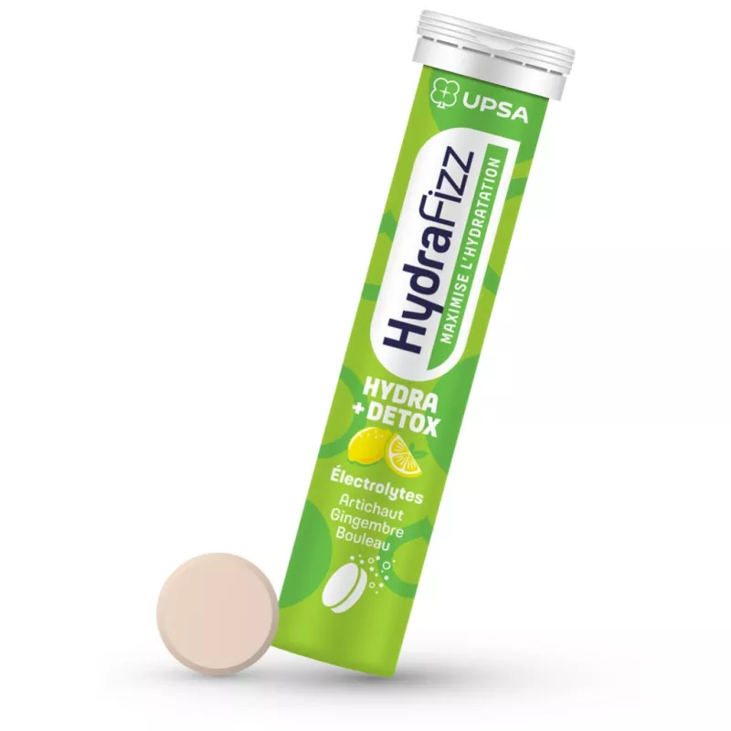 Hydrafizz Hydra + Détox Citron UPSA - Hydratation & digestion - 16 comprimés effervescents