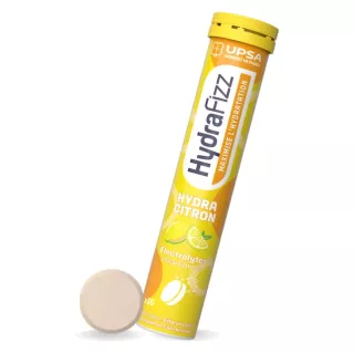 Hydrafizz Hydra Citron UPSA - Hydratation et vitalité - 16 comprimés effervescents