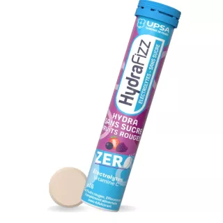 Hydrafizz Hydra Fruits rouges sans sucre UPSA - Hydratation et vitalité - 16 comprimés effervescents