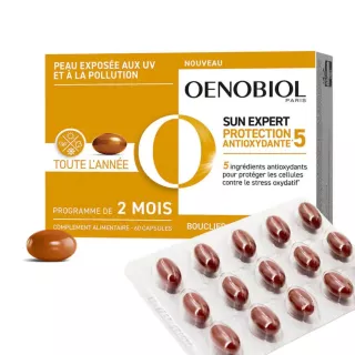Sun Expert Protection antioxydante 5 Oenobiol Cooper - Protection cellulaire - 60 capsules