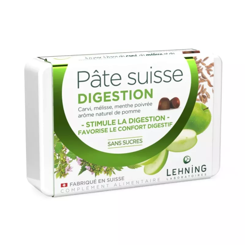 Pâte Suisse Digestion Lehning - Confort digestif - 40 gommes sans sucre