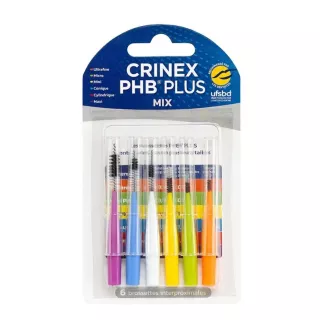 Brossettes interdentaires multi-tailles PHB Plus Mix Crinex - 6 unités