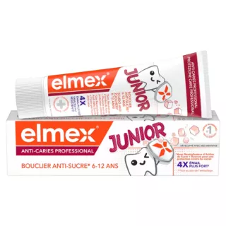 Dentifrice protection 6-12 ans Anti-Caries Professional Junior Elmex GABA - 75ml