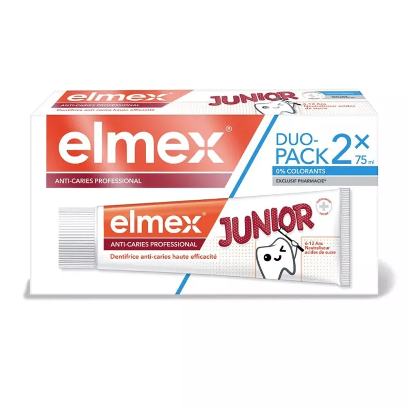 Dentifrice protection 6-12 ans Anti-Caries Professional Junior Elmex GABA - 75ml