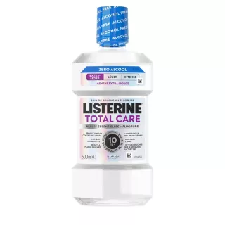 Bain de bouche Total Care 10 en 1 Listerine - Protection complète - 500ml goût extra léger