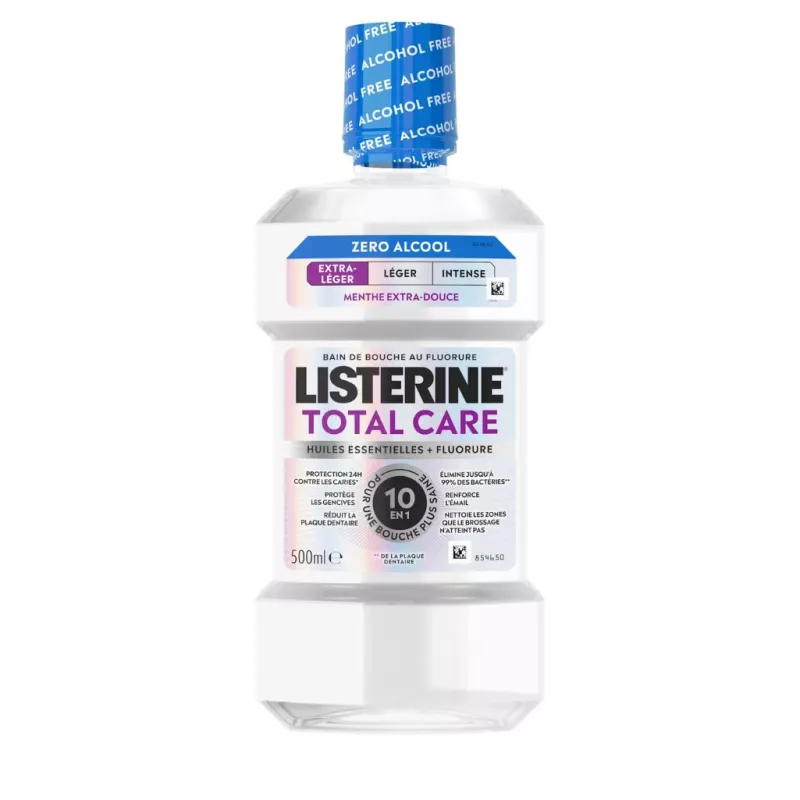 Bain de bouche Total Care 10 en 1 Listerine - Protection complète - 500ml goût extra léger