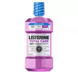 Bain de bouche sans alcool Total Care Intense 10 en 1 Listerine - 500ml goût intense