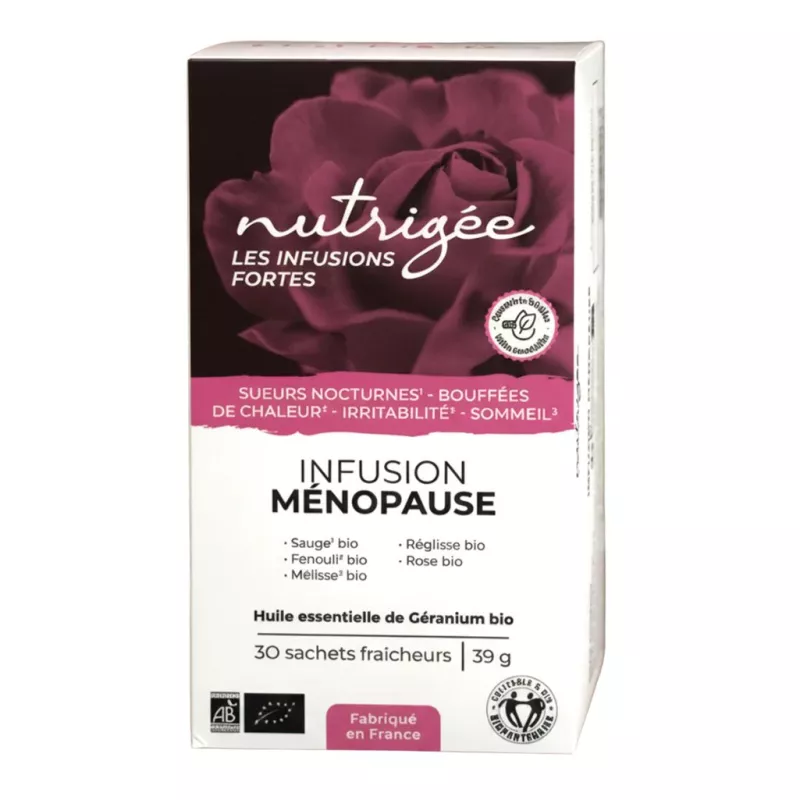 Infusion Ménopause Bio Nutrigée - Soutien naturel au confort féminin - 30 sachets