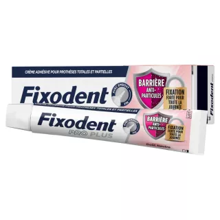 Crème adhésive prothèses dentaires Fixodent Plus Barrière Anti-Particules - 35g arôme frais