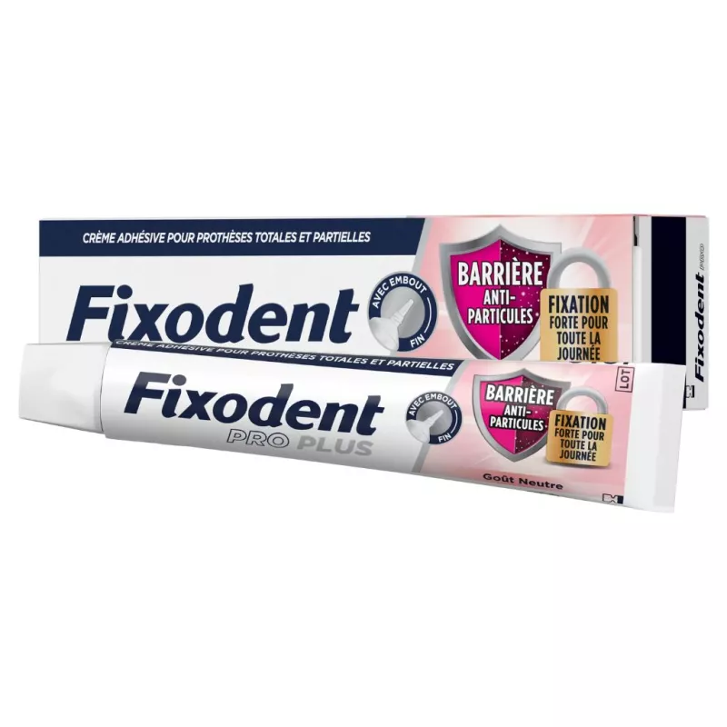 Crème adhésive prothèses dentaires Fixodent Plus Barrière Anti-Particules - 35g arôme frais