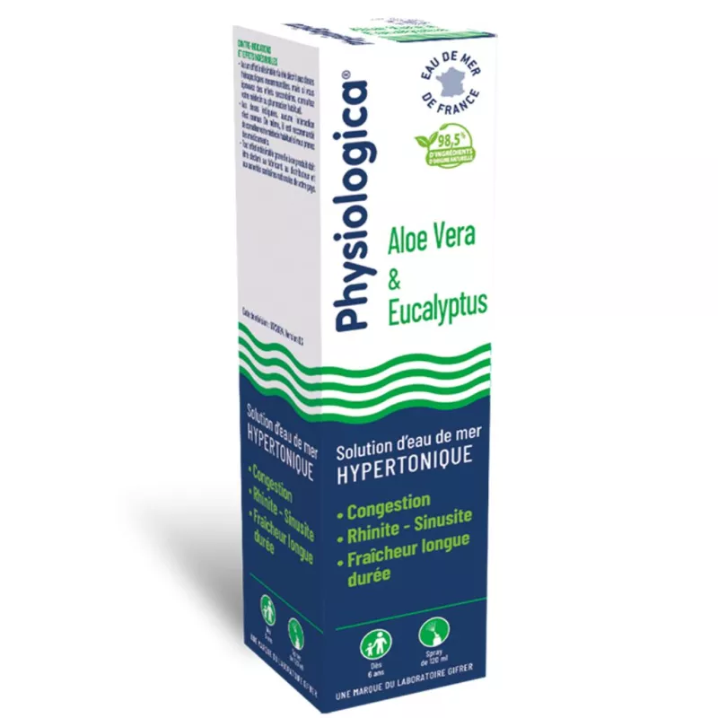Spray nasal décongestionnant Aloe Vera & Eucalyptus Physiologica Gifrer - 120ml