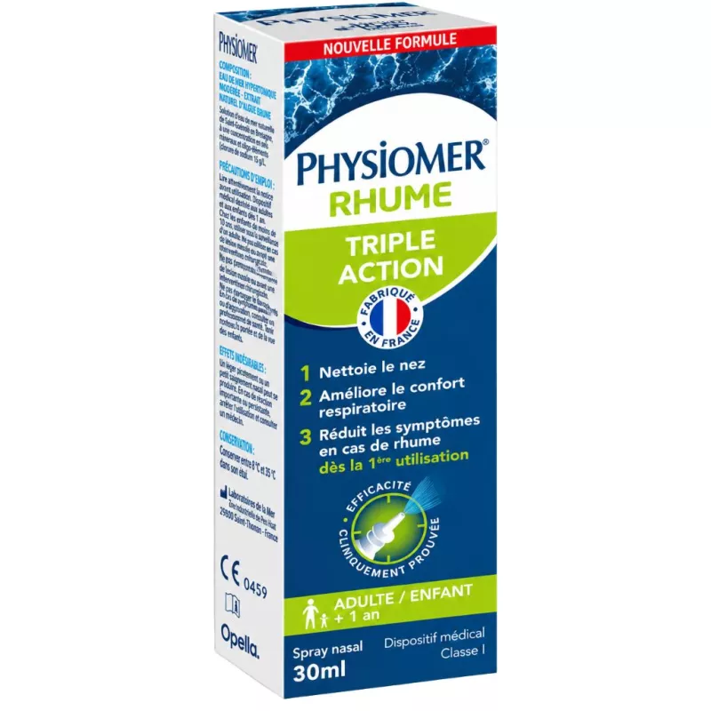 Spray nasal hypertonique Rhume Triple Action Physiomer Sanofi - 30ml