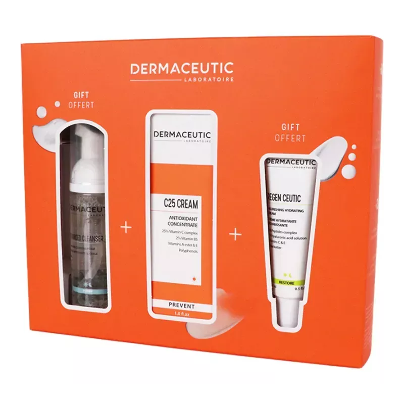 Trio Essentiels Eclat C25 Cream 30ml + Light Ceutic 15ml + Advanced Cleanser 50ml Offert Eneomey