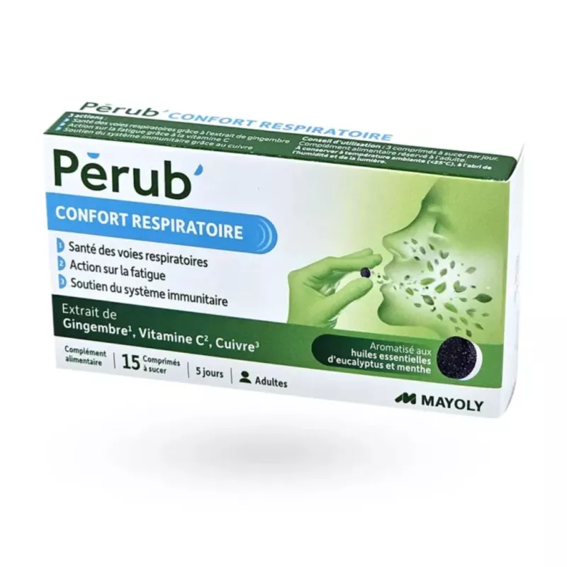 Pérub' Mayoli Spindler - Confort respiratoire, immunité & fatigue - 15 comprimés à sucer