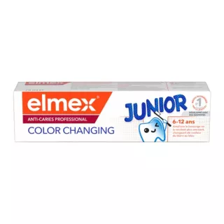 Dentifrice anti-caries 6-12 ans Anti-Caries Professional Junior Color Changing Elmex GABA - 75ml