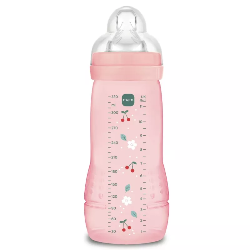 Biberon ergonomique 4+ mois Berry Easy Active MAM - 330ml