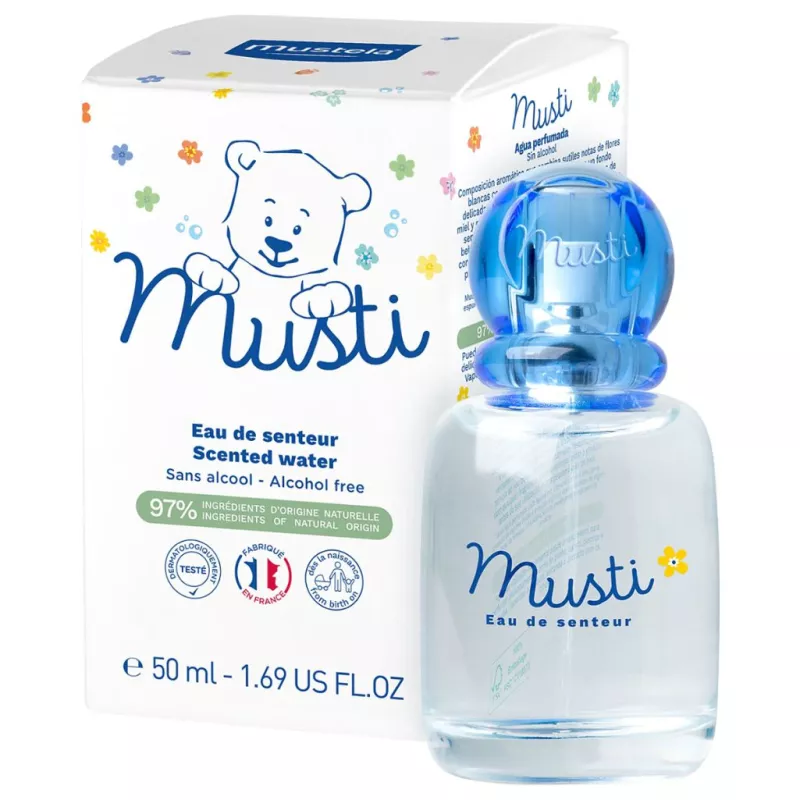 Eau de senteur sans alcool bébé Musti Mustela - Dès la naissance - 50ml