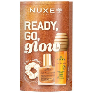 Coffret Ready Go Glow Mes Essentiels Nuxe - Visage, corps, cheveux & lèvres - 3 soins
