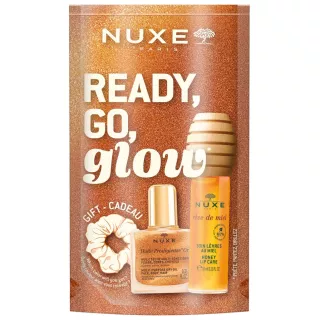 Coffret Ready Go Glow Mes Essentiels Nuxe - Visage, corps, cheveux & lèvres - 3 soins