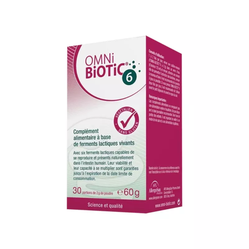 Omni-Biotic Synbiotique 6 AllergoSan - Microbiote & confort intestinal - 60g