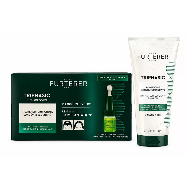 Traitement antichute progressive longévité & densité René Furterer - 8 ampoules