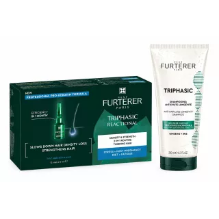 Traitement antichute réactionnelle Triphasic Reactional René Furterer - 12 ampoules