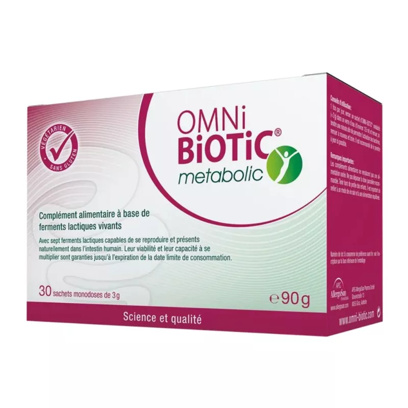 Omni-Biotic Metabolic AllergoSan - Équilibre du microbiote & silhouette - 30 sachets de 3g