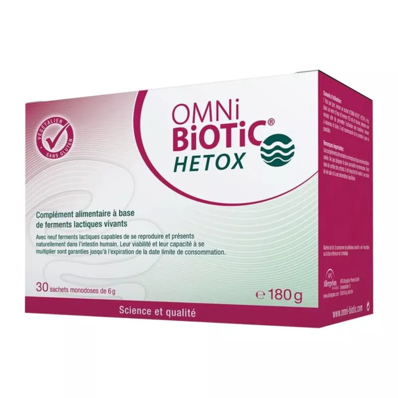 Omni-Biotic Hetox AllergoSan - Équilibre du microbiote intestinal - 30 sachets de 6g