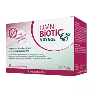 Omni-Biotic Voyage AllergoSan - Équilibre du microbiote en voyage - 28 sachets de 5g