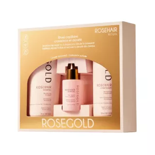 Coffret rituel capillaire RoseHair Ritual Rosegold - Croissance et densité - 3 soins capillaires