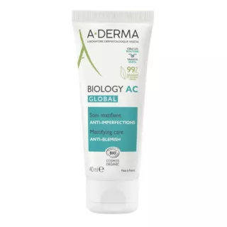 Soin matifiant anti-imperfections Biology AC Global A-Derma - Peaux à tendance acnéique - 40ml