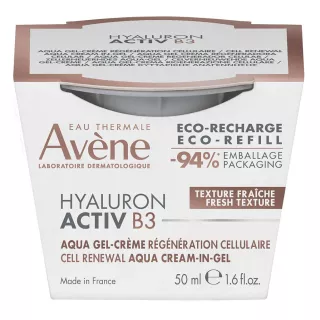 Aqua gel-crème régénération cellulaire anti-rides Hyaluron Activ B3 Avène - Recharge 50ml