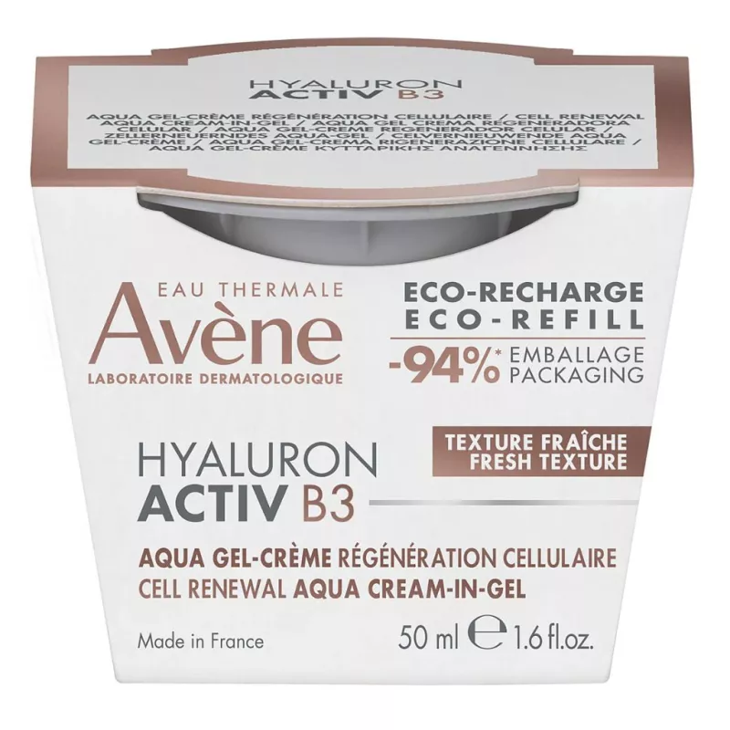 Aqua gel-crème régénération cellulaire anti-rides Hyaluron Activ B3 Avène - Recharge 50ml