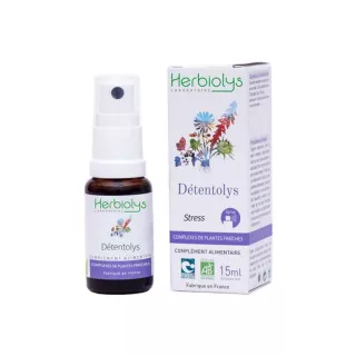 Spray Détentolys Complexe de bourgeons & plantes fraîches Bio Herbiolys - Relaxation & gestion du stress - 50ml