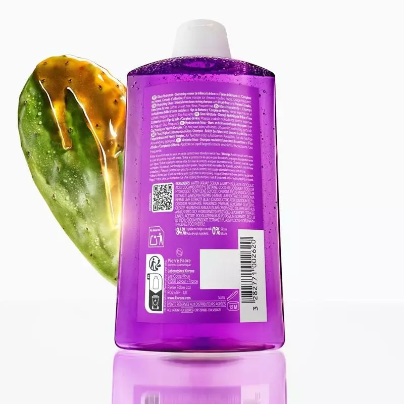 Détail du flacon Klorane Shampoing Figuier Gloss cheveux bruns - 400 ml