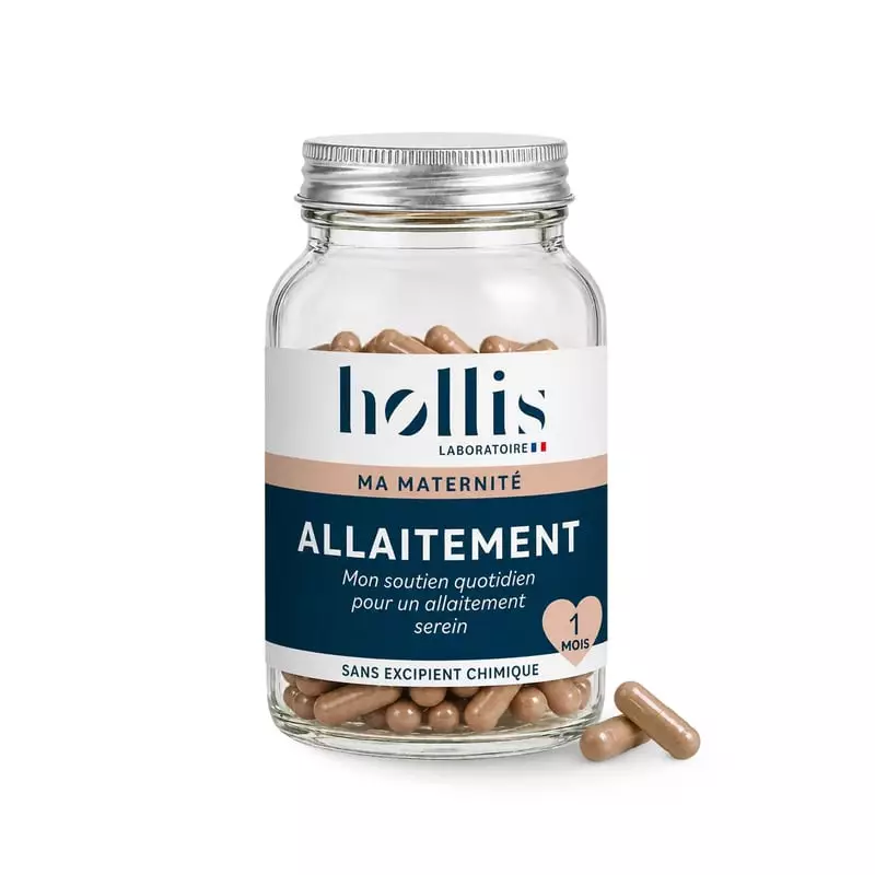 Packshot du complément Hollis Allaitement moringa et verveine - 90 gélules