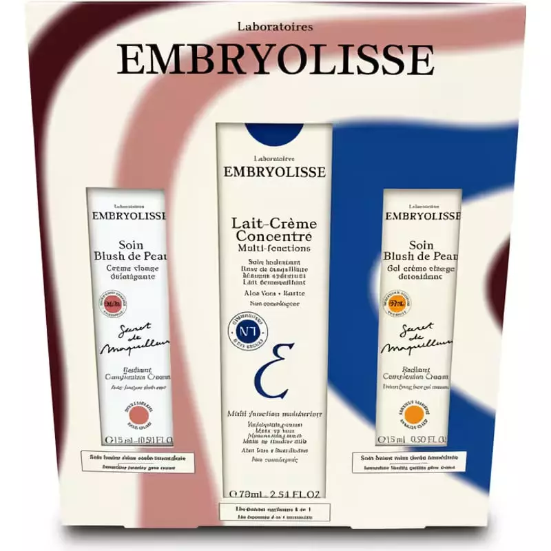 Coffret beauté Embryolisse avec Lait-Crème Concentré 75 ml et deux minis soins teintés Secret de Pea
