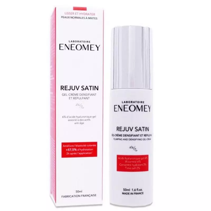 Packshot du gel-crème Eneomey Rejuv Satin repulpant visage 50 ml, fini satiné