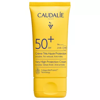 Crème solaire très haute protection SPF50+ Vinosun Protect Caudalie - Soin visage anti-rides - 50ml